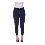 Cropped Trousers Dondup , Blue , Dames