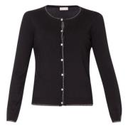 Zwart Viscose Cardigan Sweater Liu Jo , Black , Dames