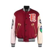 Street Style Varsity Jacket Aries , Red , Heren