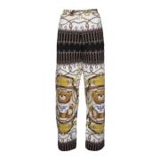 Wide Trousers Moschino , Multicolor , Dames