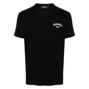 Katoenen Jersey T-Shirt Dsquared2 , Black , Heren