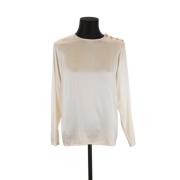 Pre-owned Silk tops Yves Saint Laurent Vintage , White , Dames