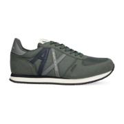 Groene Mesh Suède Sneakers Armani Exchange , Green , Heren