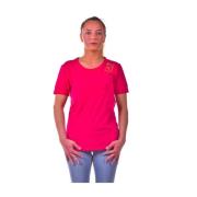 Casual Katoenen T-shirt Emporio Armani EA7 , Pink , Dames