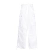 Straight Trousers Darkpark , White , Dames