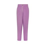 Slim-fit Trousers Forte Forte , Purple , Dames