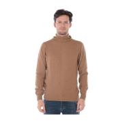 Geribbelde Sweater Pullover Daniele Alessandrini , Brown , Heren