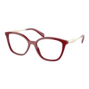Rode Eyewear Frames PR 02Zv Zonnebril Prada , Red , Unisex