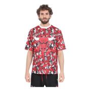 Chicago Bulls NBA Team All Over Print Mesh T-shirt New Era , Multicolo...