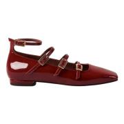 Mary Jane Ballerina`s Alohas , Red , Dames