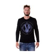 Gezellig Gebreide Trui Pullover Versace Jeans Couture , Black , Heren