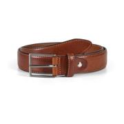 Klassieke Bruin Leren Riem Howard London , Brown , Heren