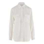 Zijden Klassieke Witte Overhemd Equipment , White , Dames