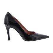 Dames Lakleren Pump Zwart Paris Punk , Black , Dames