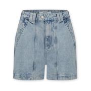 Vintage blue cargo denim short Homage , Blue , Dames