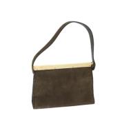 Pre-owned Suede gucci-bags Gucci Vintage , Brown , Dames