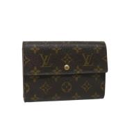 Pre-owned Coated canvas wallets Louis Vuitton Vintage , Brown , Dames