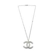 Pre-owned Silver necklaces Chanel Vintage , Gray , Dames