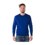 Gezellig Gebreide Trui Pullover Emporio Armani , Blue , Heren