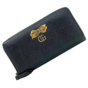 Pre-owned Leather wallets Gucci Vintage , Black , Dames