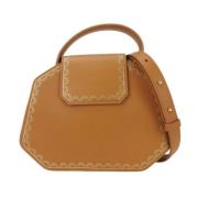 Pre-owned Leather handbags Cartier Vintage , Brown , Dames