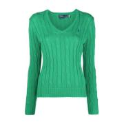 Groene Katoenen Sweater Elevate Collectie Ralph Lauren , Green , Dames