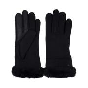 Zwarte Schapenhuid Handschoenen - Klassiek Model UGG , Black , Dames
