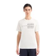 Korte Mouw Fantasie T-shirt Armani Exchange , White , Heren