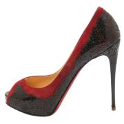 Pre-owned Leather heels Christian Louboutin Pre-owned , Black , Dames