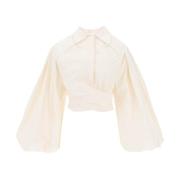 Klassieke Witte Button-Up Overhemd Jacquemus , White , Dames