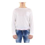 Heren Long Sleeves TOP Dsquared2 , White , Heren