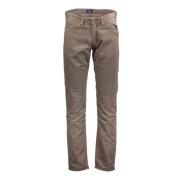 Beige Katoenen Jeansbroek Gant , Beige , Heren