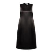 Satijnen mouwloze jurk Comme des Garçons , Black , Dames
