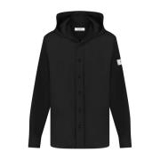 Heren Atelier Hooded Shirt Zwart Flaneur Homme , Black , Heren