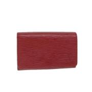 Pre-owned Leather wallets Louis Vuitton Vintage , Red , Dames