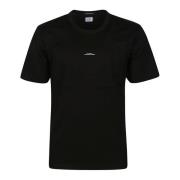 Zwart Logo Print Jersey T-Shirt C.p. Company , Black , Heren