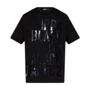 Zwarte Logo T-Shirt Upgrade Ss22 Dsquared2 , Black , Heren