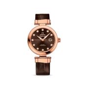 Ladymatic Co-Axial 34mm Bruin Omega , Brown , Heren