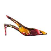 Dames Brocade Slingback Oranje/Rood Dolce & Gabbana , Multicolor , Dam...