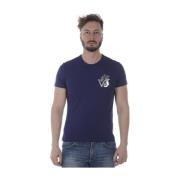 Flow Slim T-Shirt Sweatshirt Versace Jeans Couture , Blue , Heren