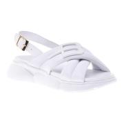 Sandal in white calfskin Baldinini , White , Dames
