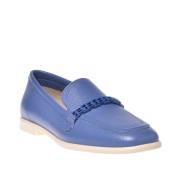 Loafer in blue tumbled leather Baldinini , Blue , Dames