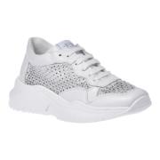 Sneaker in white mesh Baldinini , White , Dames