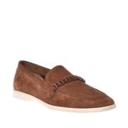 Loafer in brown suede Baldinini , Brown , Dames