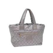 Pre-owned Leather handbags Chanel Vintage , Gray , Dames