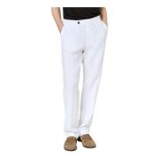 Straight Trousers Massimo Alba , White , Heren