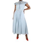 Pre-owned Cotton dresses Miu Miu Pre-owned , Blue , Dames