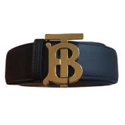 Pre-owned Leather belts Burberry Vintage , Black , Dames