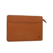 Pre-owned Leather clutches Louis Vuitton Vintage , Brown , Dames