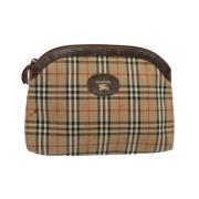 Pre-owned Nylon clutches Burberry Vintage , Beige , Dames